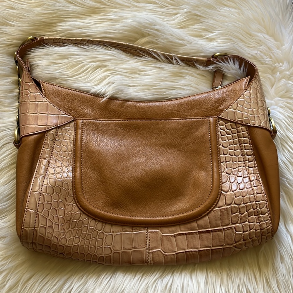 Vintage Y2K Camel Charlie Lapson Leather Shoulder Chain Purse